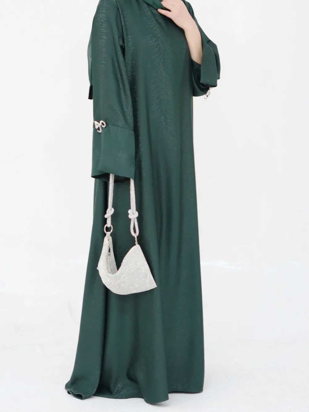 Eid Muslim Abaya for Women Bow Dresses Jalabiya Vestidos Split Sleeve Ramadan Morocco Dubai Long Robe Party Islam Kaftan 2025