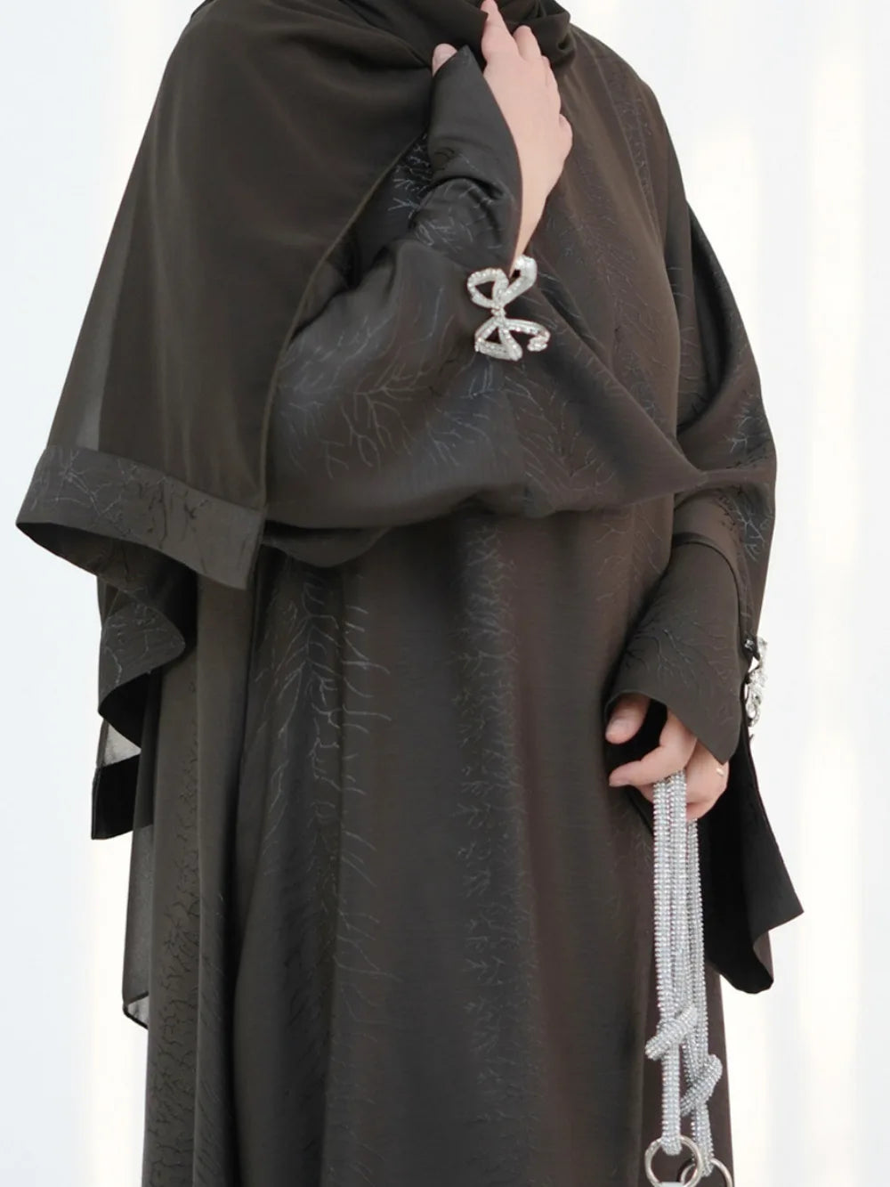 Eid Muslim Abaya for Women Bow Dresses Jalabiya Vestidos Split Sleeve Ramadan Morocco Dubai Long Robe Party Islam Kaftan 2025