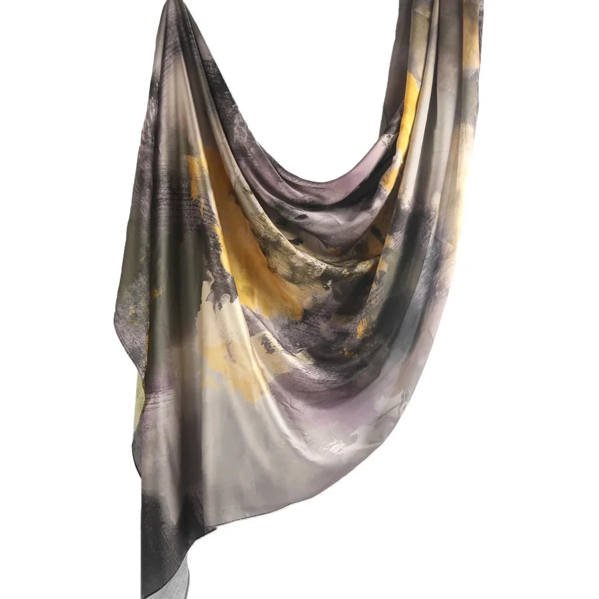 180*85cm Premium Ombre Marble Water Print Shawl Hijab Scarves Muslim Ethnic Woman Chiffon Silk Bandanas Printed Hijabs
