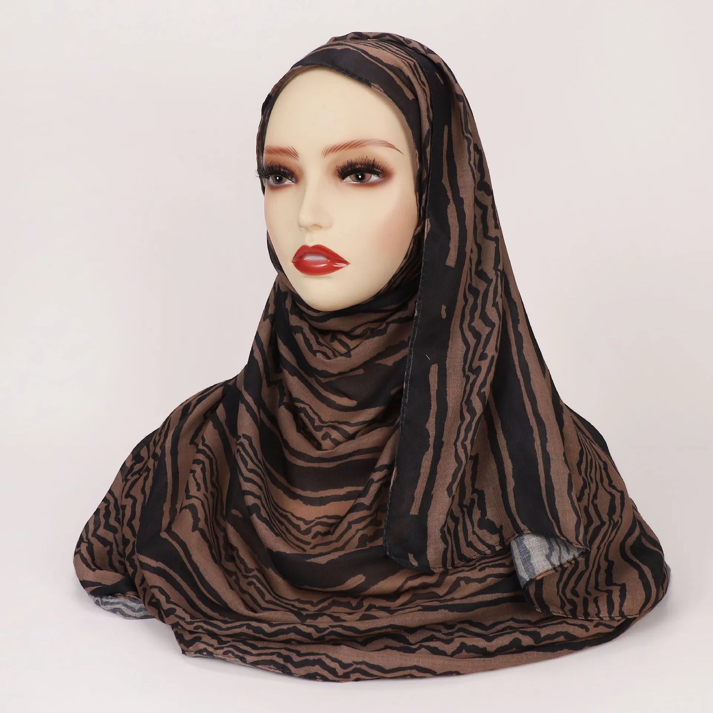 1Pcs Watercolor Print Lady Hijab Women Bohemian Soft Islam Ramadan Muslim Hijabs Foulard Femme Shawl Wrap Scarf Headscarf