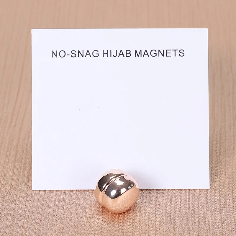 WLP Fashion Matte Silk Scarf Magnetic Brooch Hijab Round Clips for Women Shawl Muslim Strong Magnetic Button Turban Accessories