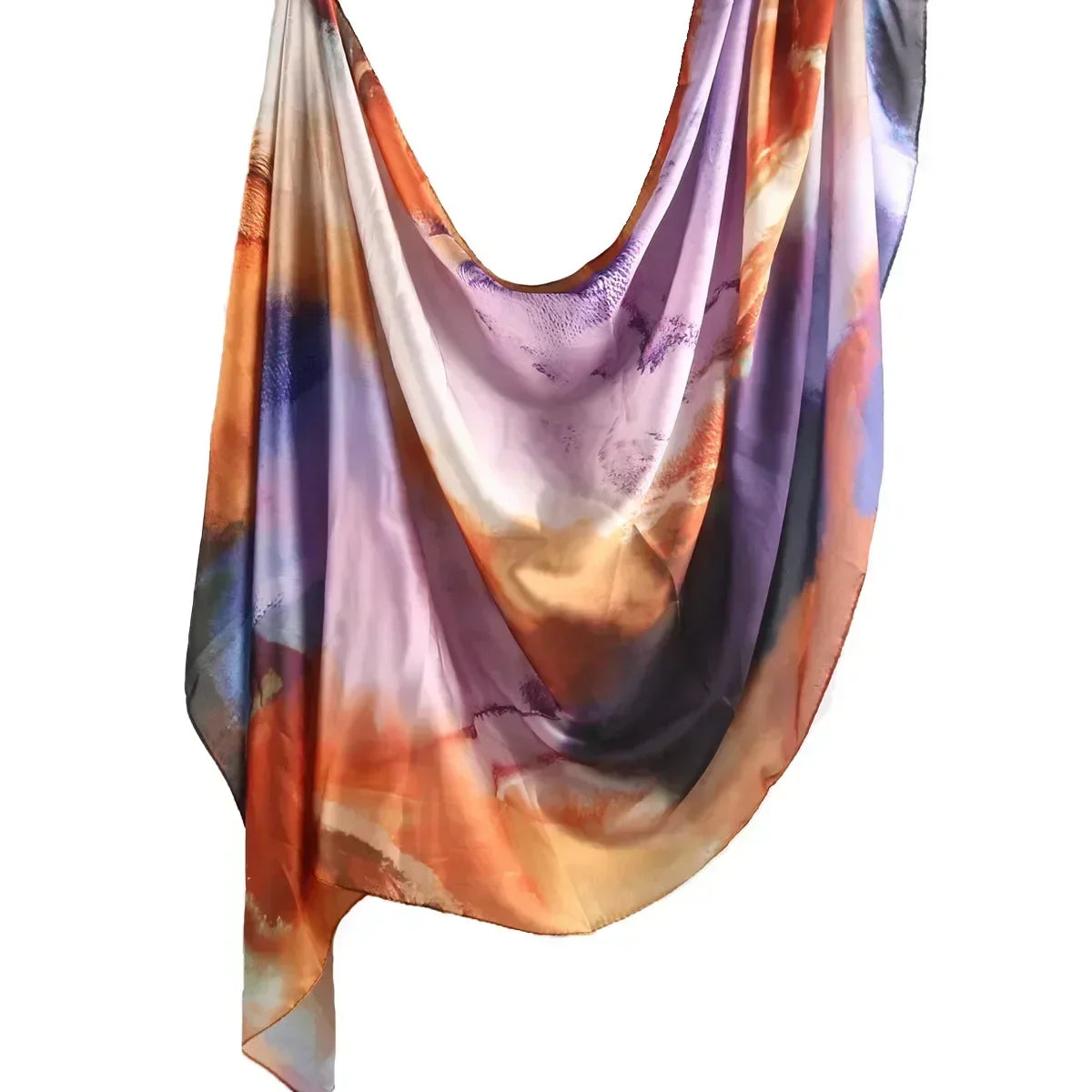180*85cm Premium Ombre Marble Water Print Shawl Hijab Scarves Muslim Ethnic Woman Chiffon Silk Bandanas Printed Hijabs