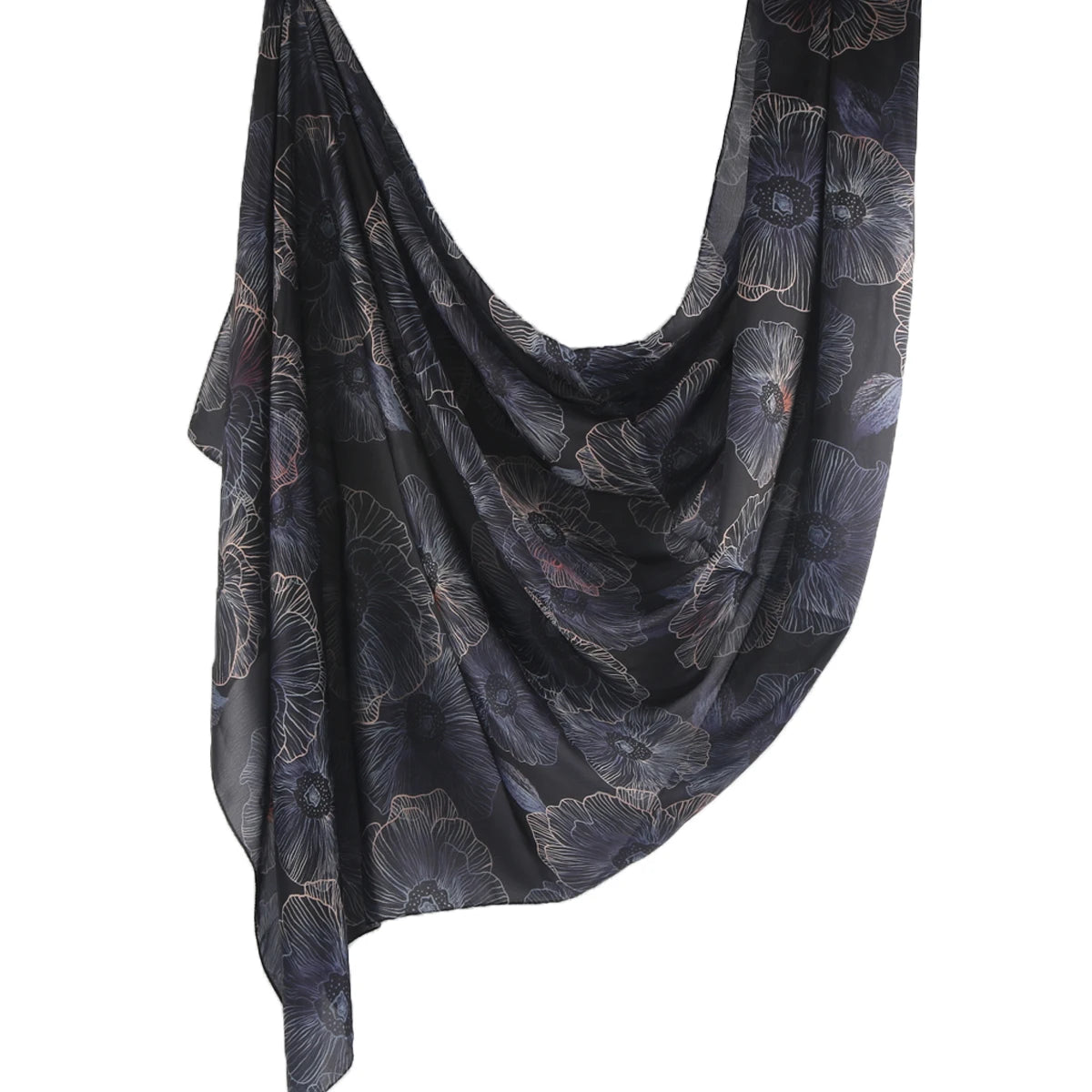 180*85cm Premium Ombre Marble Water Print Shawl Hijab Scarves Muslim Ethnic Woman Chiffon Silk Bandanas Printed Hijabs