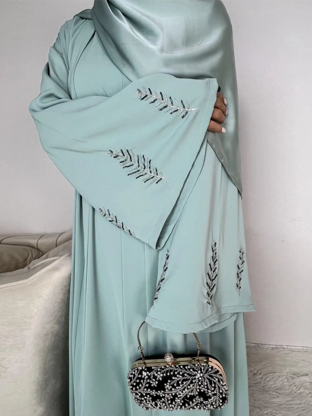 Eid Muslim Abaya for Women 2 Piece Set with Inner Dress diamond Cardigan Robe Jalabiya Ramadan Dubai Abayas Kaftan 2025 Vestidos