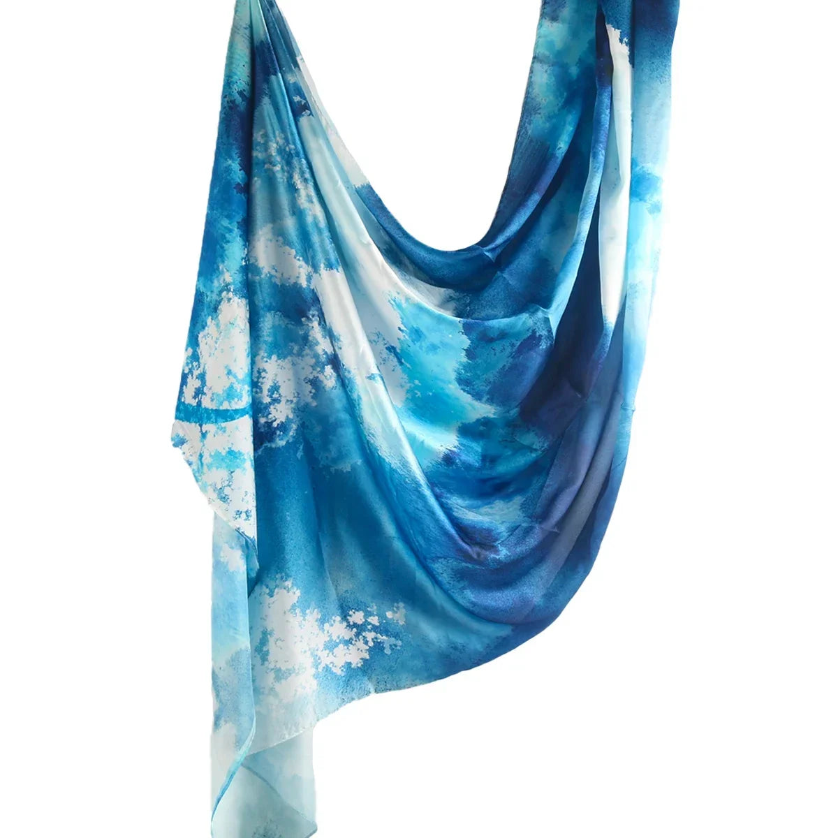 180*85cm Premium Ombre Marble Water Print Shawl Hijab Scarves Muslim Ethnic Woman Chiffon Silk Bandanas Printed Hijabs