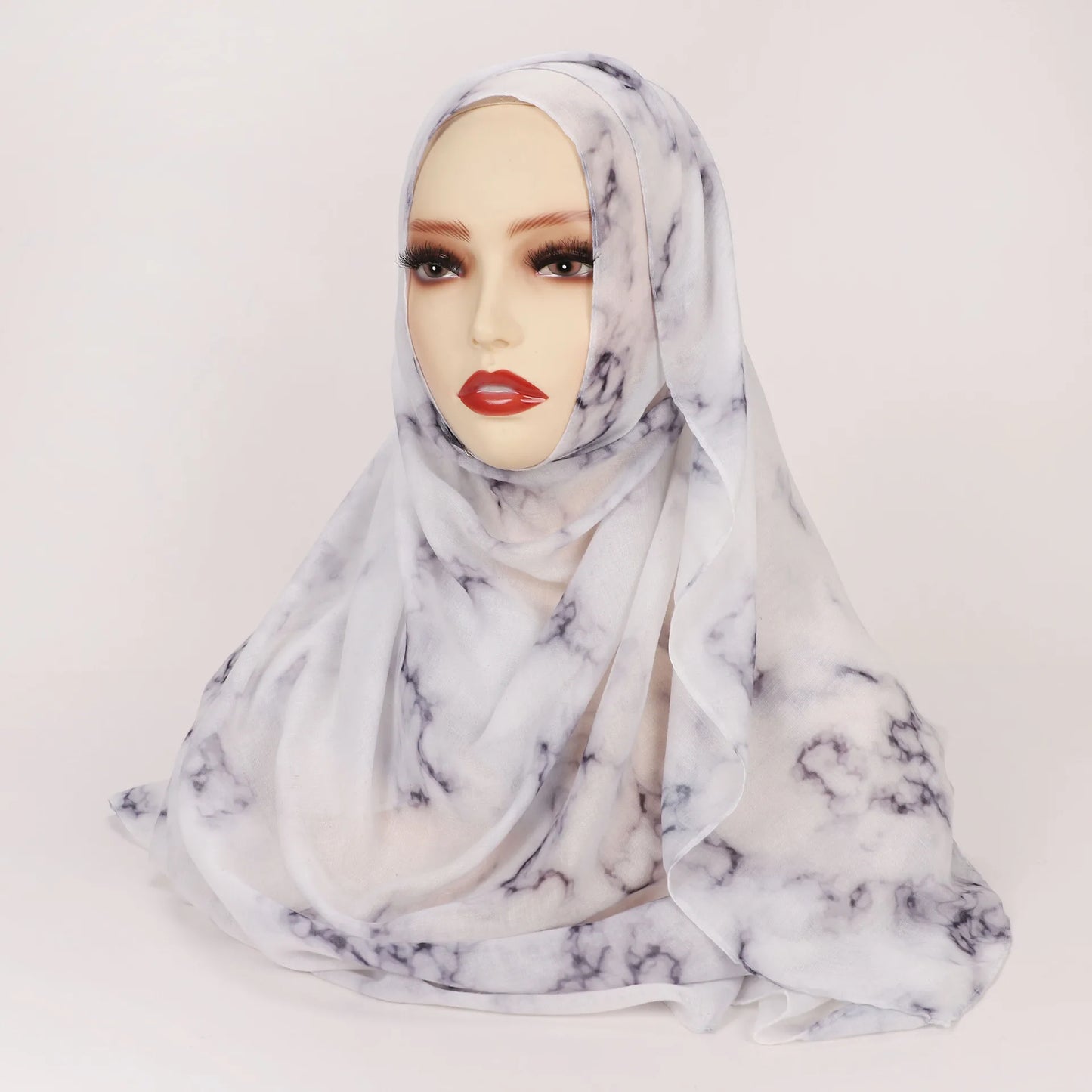 1Pcs Watercolor Print Lady Hijab Women Bohemian Soft Islam Ramadan Muslim Hijabs Foulard Femme Shawl Wrap Scarf Headscarf