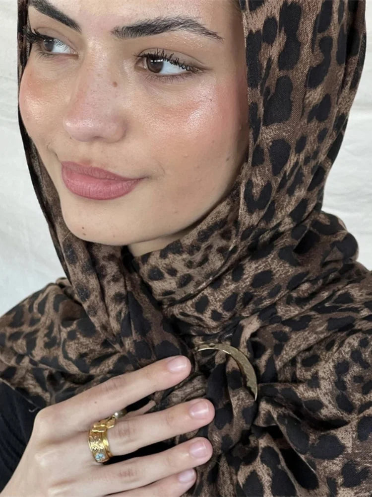 1Pcs Watercolor Print Lady Hijab Women Bohemian Soft Islam Ramadan Muslim Hijabs Foulard Femme Shawl Wrap Scarf Headscarf