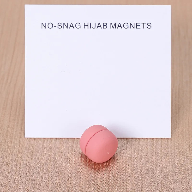 WLP Fashion Matte Silk Scarf Magnetic Brooch Hijab Round Clips for Women Shawl Muslim Strong Magnetic Button Turban Accessories
