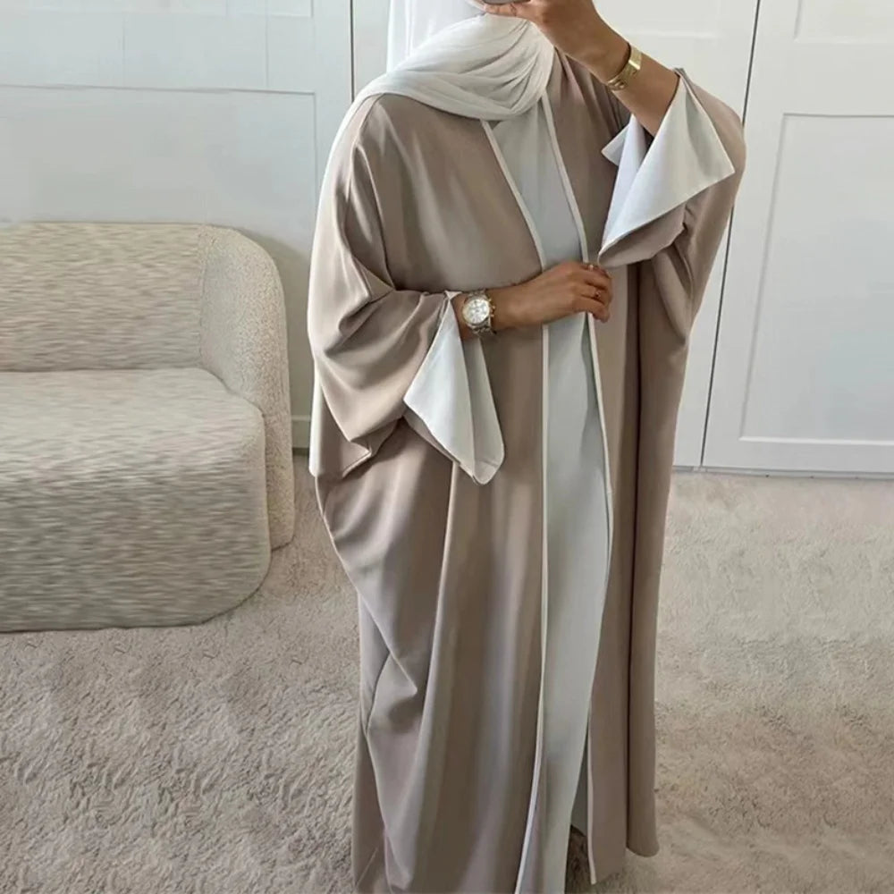 Modest Open Abaya Kimono Kaftan Dubai Islam Muslim Dress Abayas Caftan Marocain Qatar Oman Turkey Clothing For Women Robe Femme