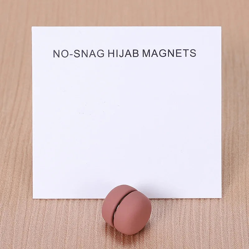 WLP Fashion Matte Silk Scarf Magnetic Brooch Hijab Round Clips for Women Shawl Muslim Strong Magnetic Button Turban Accessories