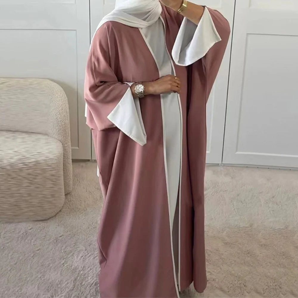 Modest Open Abaya Kimono Kaftan Dubai Islam Muslim Dress Abayas Caftan Marocain Qatar Oman Turkey Clothing For Women Robe Femme