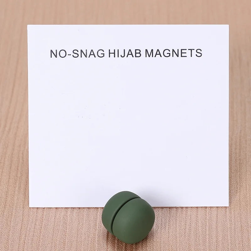 WLP Fashion Matte Silk Scarf Magnetic Brooch Hijab Round Clips for Women Shawl Muslim Strong Magnetic Button Turban Accessories