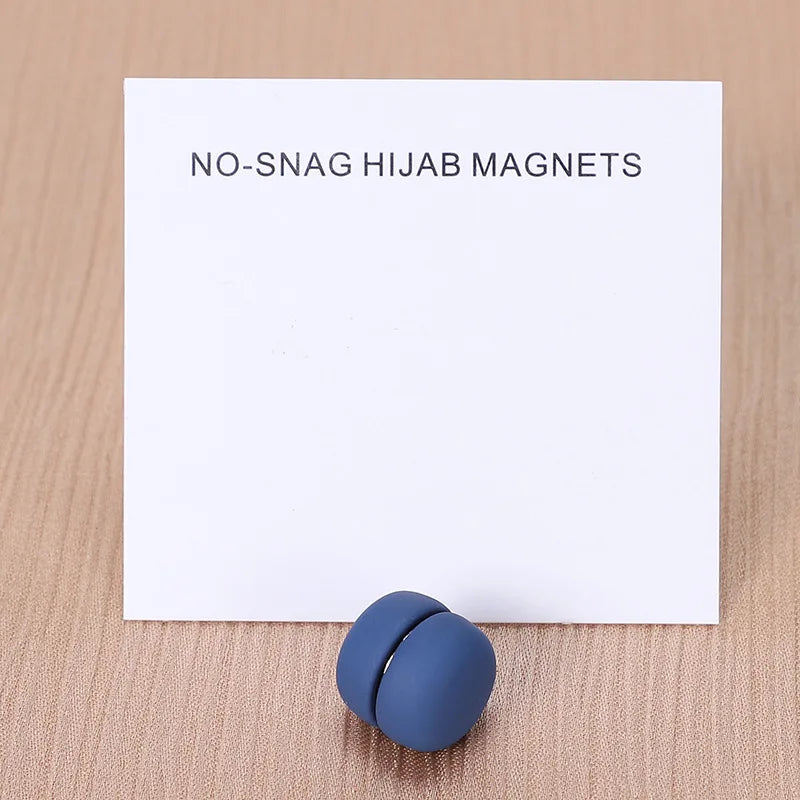 WLP Fashion Matte Silk Scarf Magnetic Brooch Hijab Round Clips for Women Shawl Muslim Strong Magnetic Button Turban Accessories