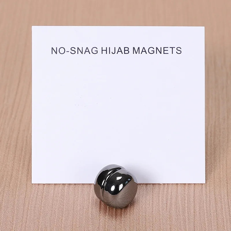 WLP Fashion Matte Silk Scarf Magnetic Brooch Hijab Round Clips for Women Shawl Muslim Strong Magnetic Button Turban Accessories