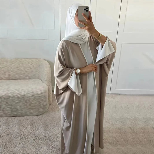 Modest Open Abaya Kimono Kaftan Dubai Islam Muslim Dress Abayas Caftan Marocain Qatar Oman Turkey Clothing For Women Robe Femme