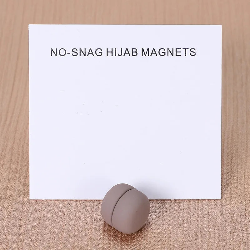 WLP Fashion Matte Silk Scarf Magnetic Brooch Hijab Round Clips for Women Shawl Muslim Strong Magnetic Button Turban Accessories