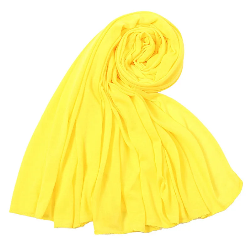 Hot Muslim Fashion Woman Soft Hijabs Scarf Shawl Plain Cotton Jersey Scarves Turban Women Long Shawls Head Wrap Headband Abaya