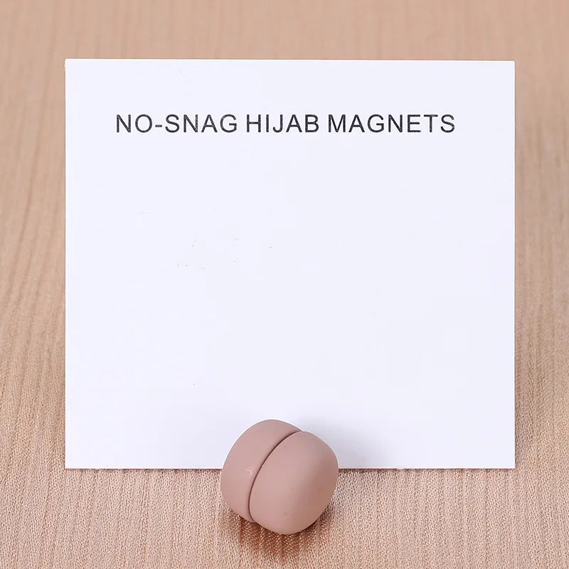 WLP Fashion Matte Silk Scarf Magnetic Brooch Hijab Round Clips for Women Shawl Muslim Strong Magnetic Button Turban Accessories