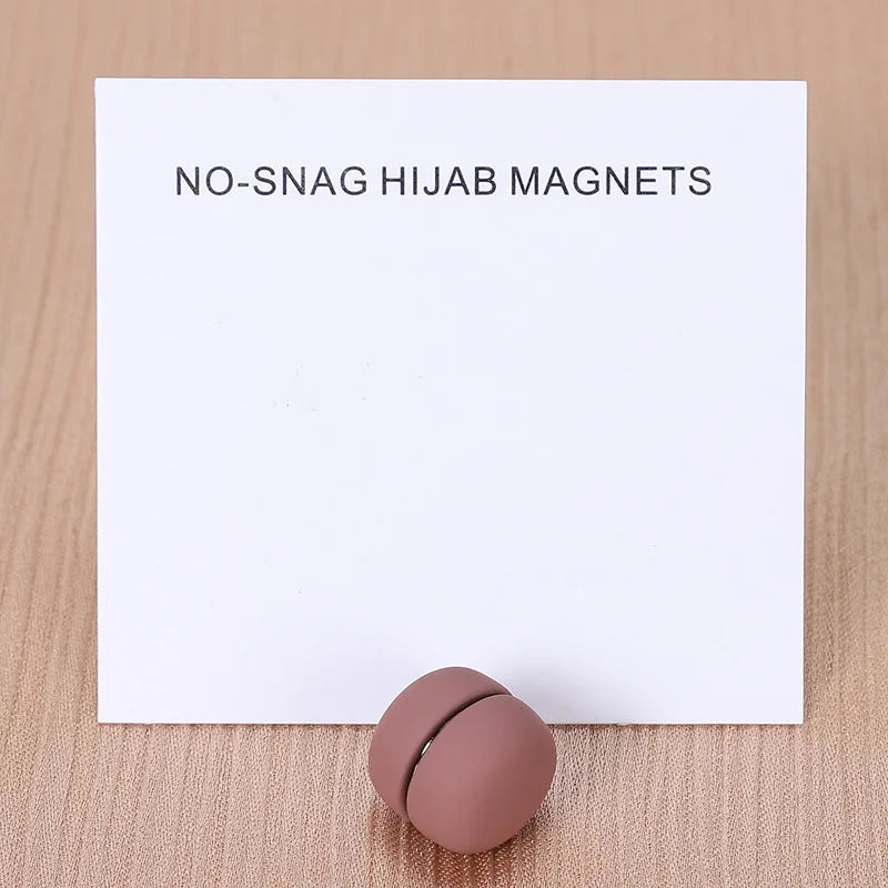 WLP Fashion Matte Silk Scarf Magnetic Brooch Hijab Round Clips for Women Shawl Muslim Strong Magnetic Button Turban Accessories