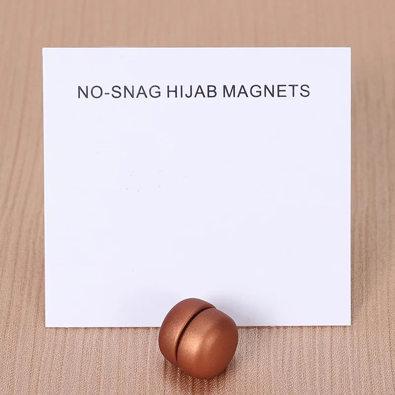 WLP Fashion Matte Silk Scarf Magnetic Brooch Hijab Round Clips for Women Shawl Muslim Strong Magnetic Button Turban Accessories