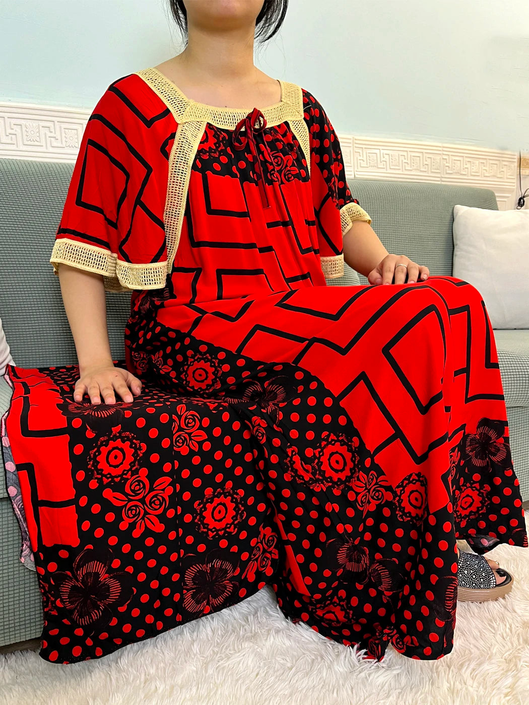 Muslim Abayas For Women 2024 Dubai Boat Neck Cotton Pocket Printed Embroider New Caftan Marocain Femme Loose Robe With Headscarf