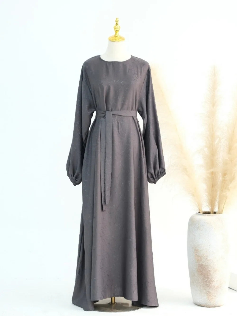 Eid Floral Print Muslim Abaya Dress Women Ramadan Satin Party Dresses Dubai Arab Moroccon Kaftan Gown Robe Vestido Caftan 2025