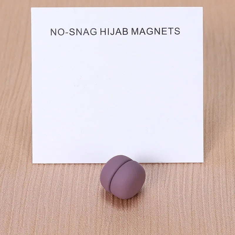 WLP Fashion Matte Silk Scarf Magnetic Brooch Hijab Round Clips for Women Shawl Muslim Strong Magnetic Button Turban Accessories