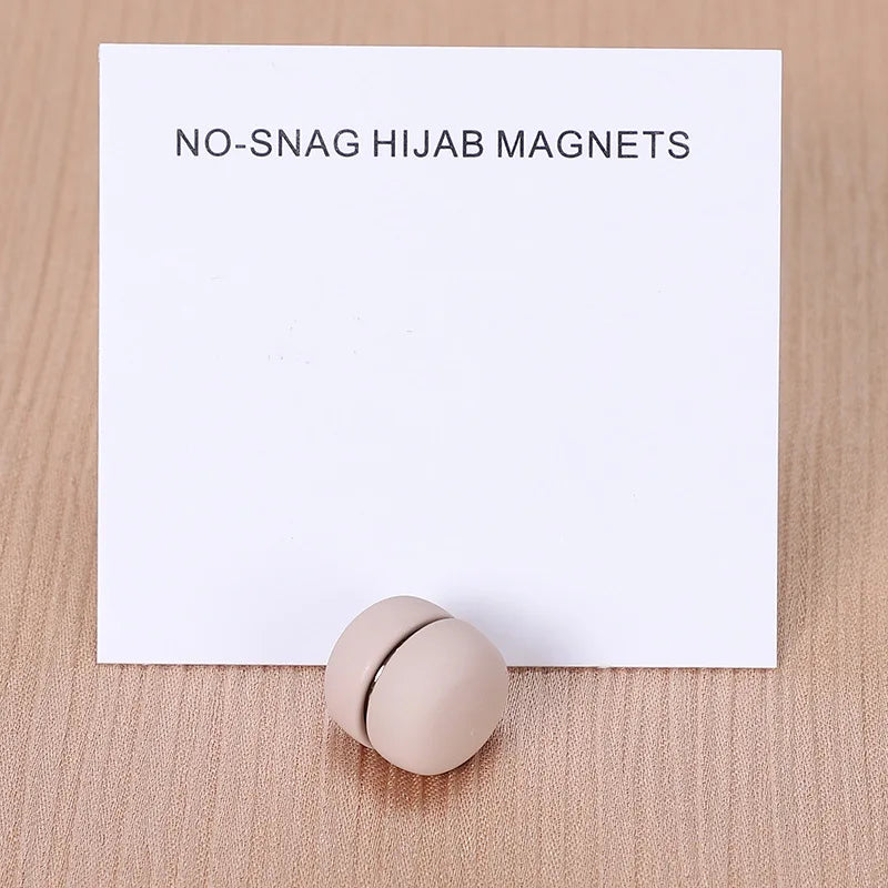 WLP Fashion Matte Silk Scarf Magnetic Brooch Hijab Round Clips for Women Shawl Muslim Strong Magnetic Button Turban Accessories