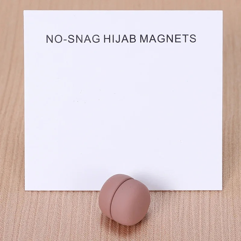 WLP Fashion Matte Silk Scarf Magnetic Brooch Hijab Round Clips for Women Shawl Muslim Strong Magnetic Button Turban Accessories