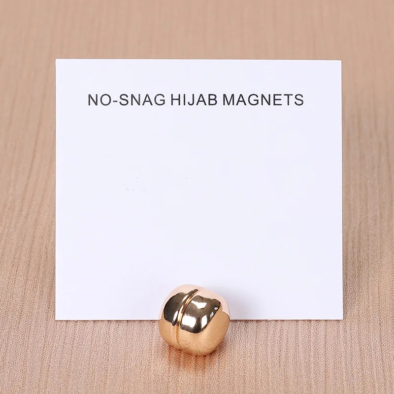 WLP Fashion Matte Silk Scarf Magnetic Brooch Hijab Round Clips for Women Shawl Muslim Strong Magnetic Button Turban Accessories