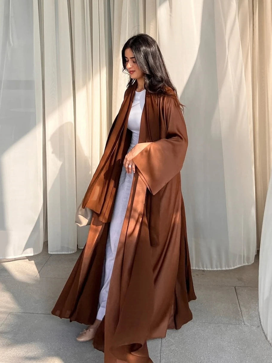 Muslim Open Abaya Women Modest Dresses Arab Cardigan Long Robe Morocco Dubai Abayas Kaftan Islam Eid Ramadan Jalabiya Vestidos
