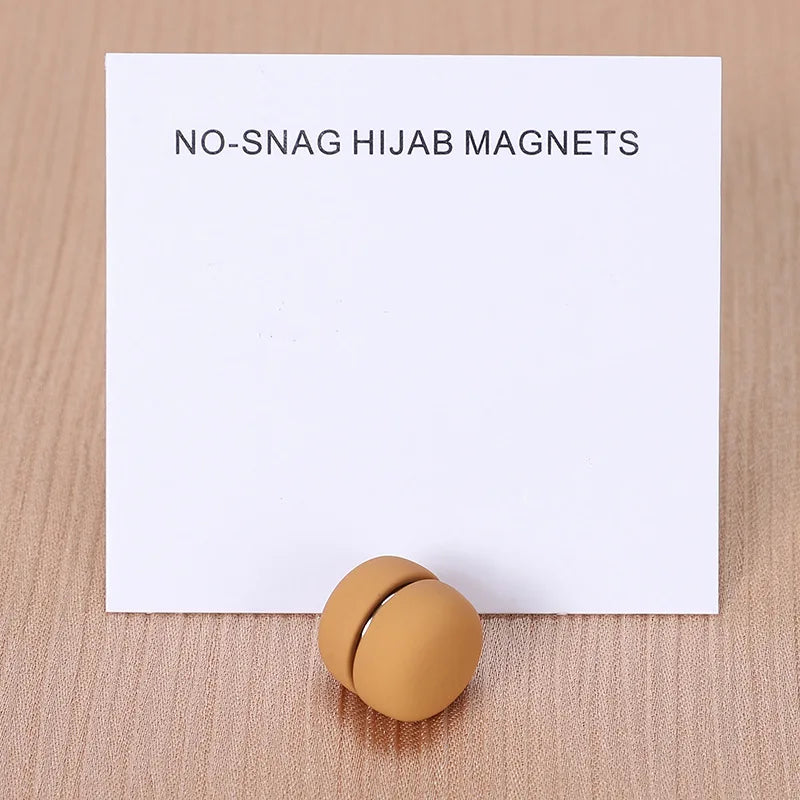 WLP Fashion Matte Silk Scarf Magnetic Brooch Hijab Round Clips for Women Shawl Muslim Strong Magnetic Button Turban Accessories