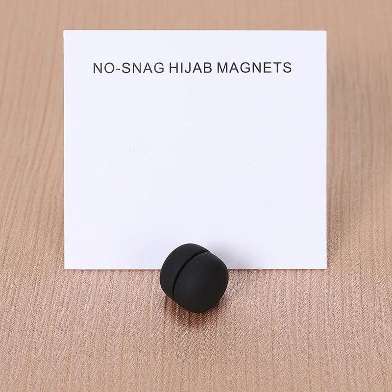 WLP Fashion Matte Silk Scarf Magnetic Brooch Hijab Round Clips for Women Shawl Muslim Strong Magnetic Button Turban Accessories