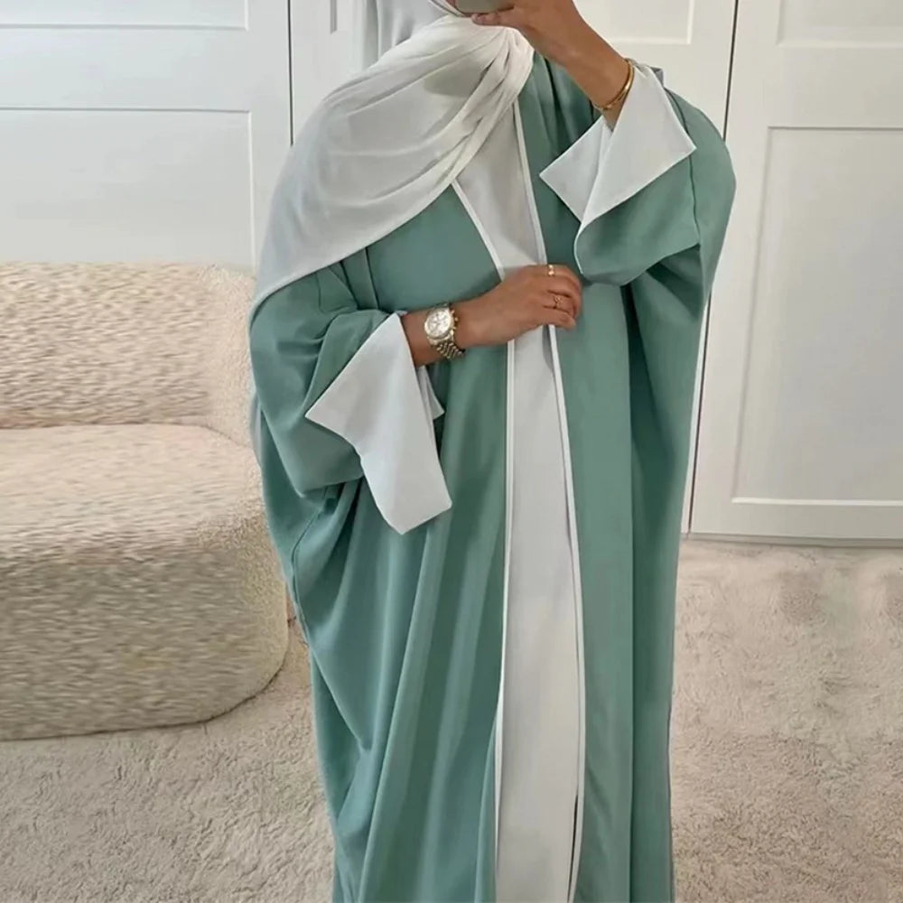 Modest Open Abaya Kimono Kaftan Dubai Islam Muslim Dress Abayas Caftan Marocain Qatar Oman Turkey Clothing For Women Robe Femme